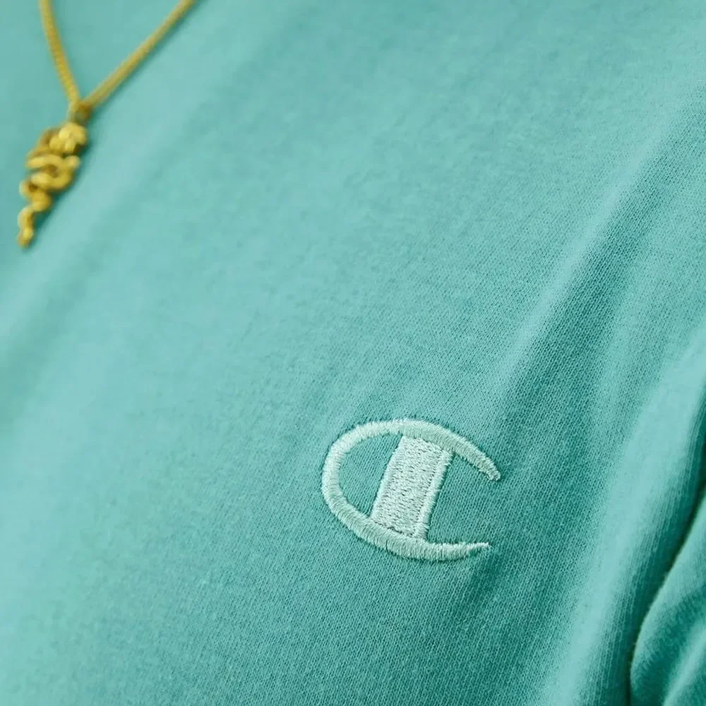 NWT Champion Aqua T-Shirt with Logo - Picture 2 of 6